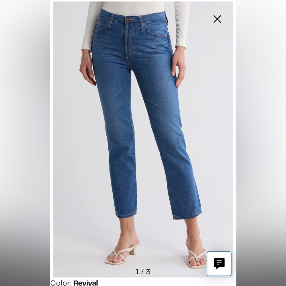 NWT AG Isabelle high waist straight leg jeans